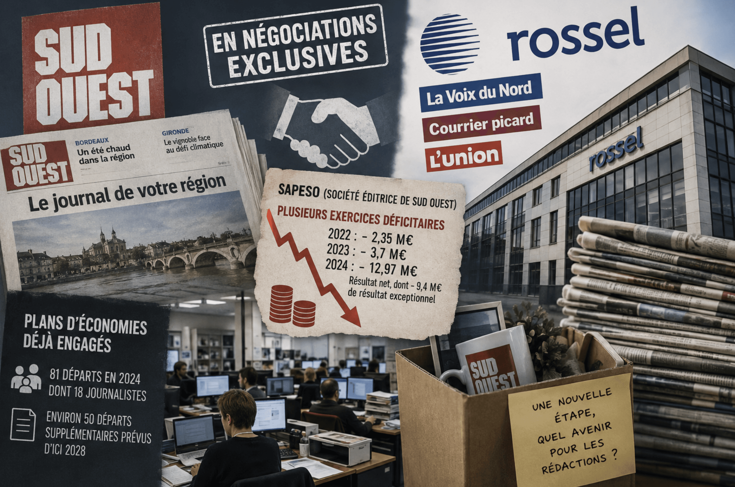 Sud Ouest-Rossel : un rachat qui intervient après plusieurs années de pertes et de restructurations