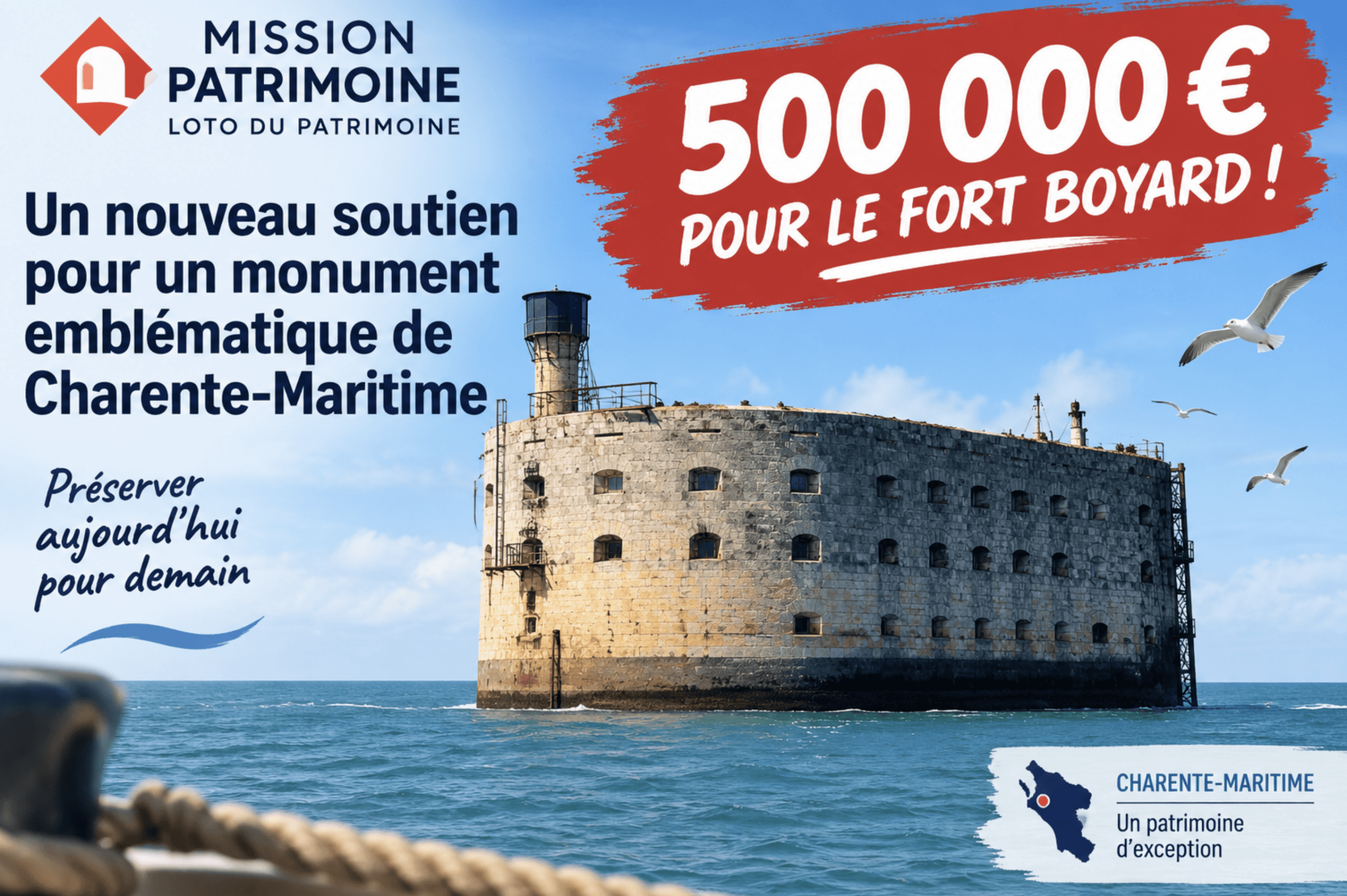 Fort Boyard : le Loto du Patrimoine lui attribue 500 000 euros pour accompagner sa sauvegarde