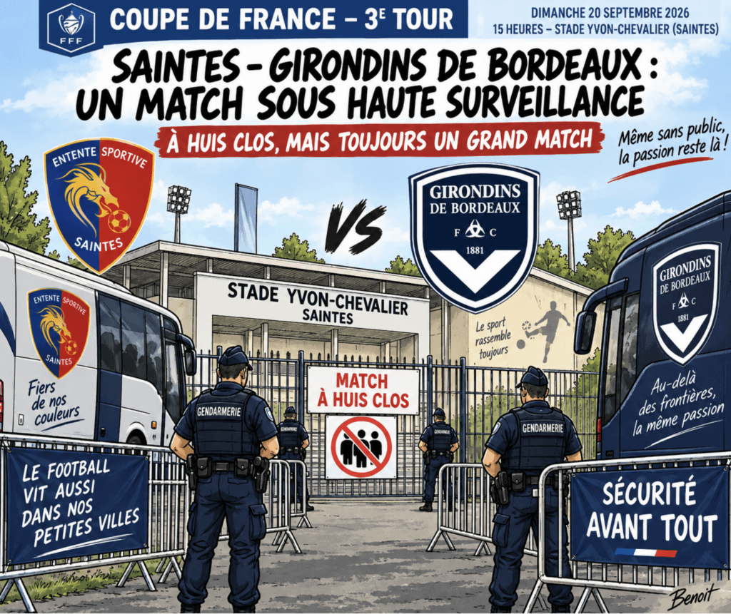 Saintes – Girondins de Bordeaux : un match sous haute surveillance et à huis clos